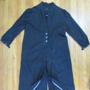 Noctex dressing gown jacket robe tunic long black
